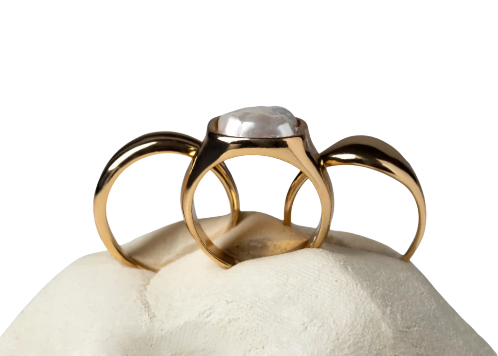 A collage showing different styles: simple band, birthstone ring, diamond band.