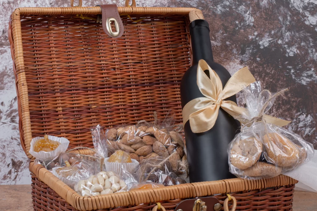 Gourmet food and wine hamper – a thoughtful gift for in-laws for any occasion.
