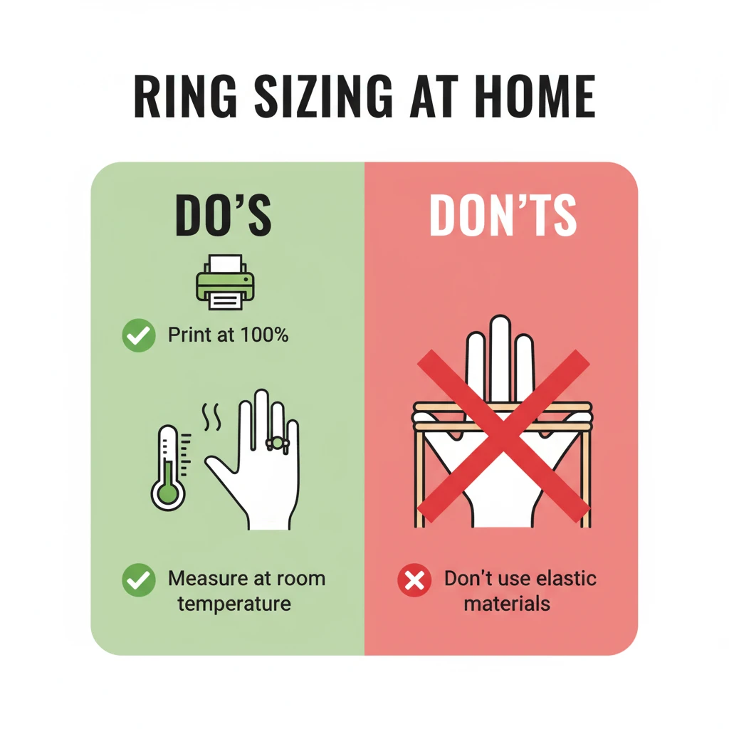 Checklist of ring sizing accuracy tips