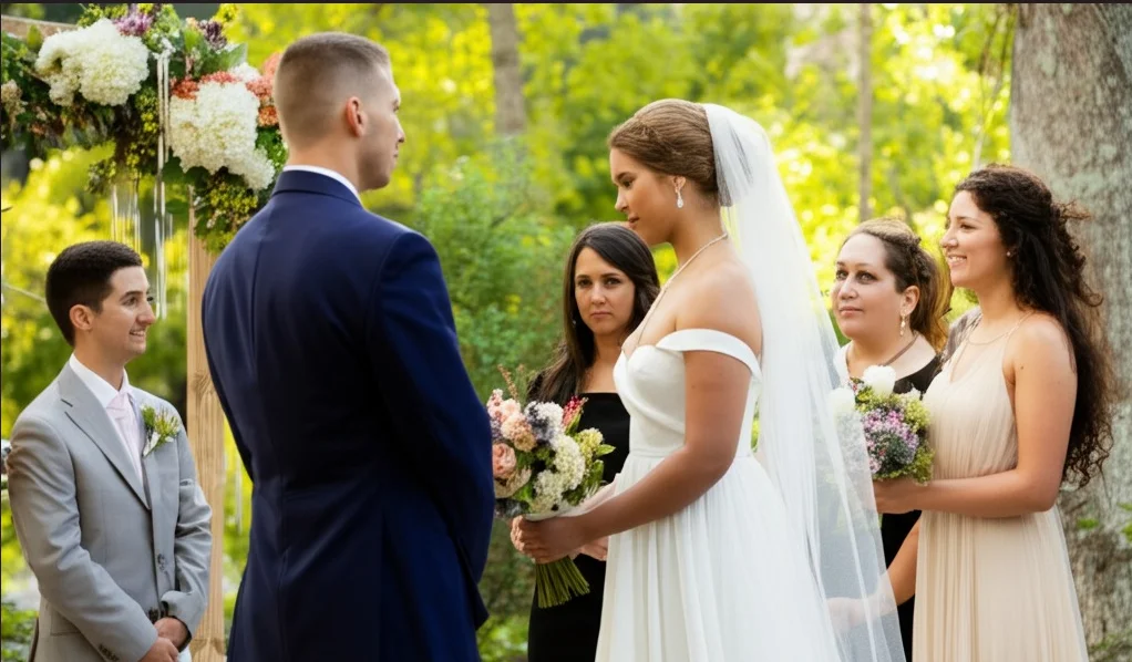 A modern, non-religious ceremony with a focus on personal vows.