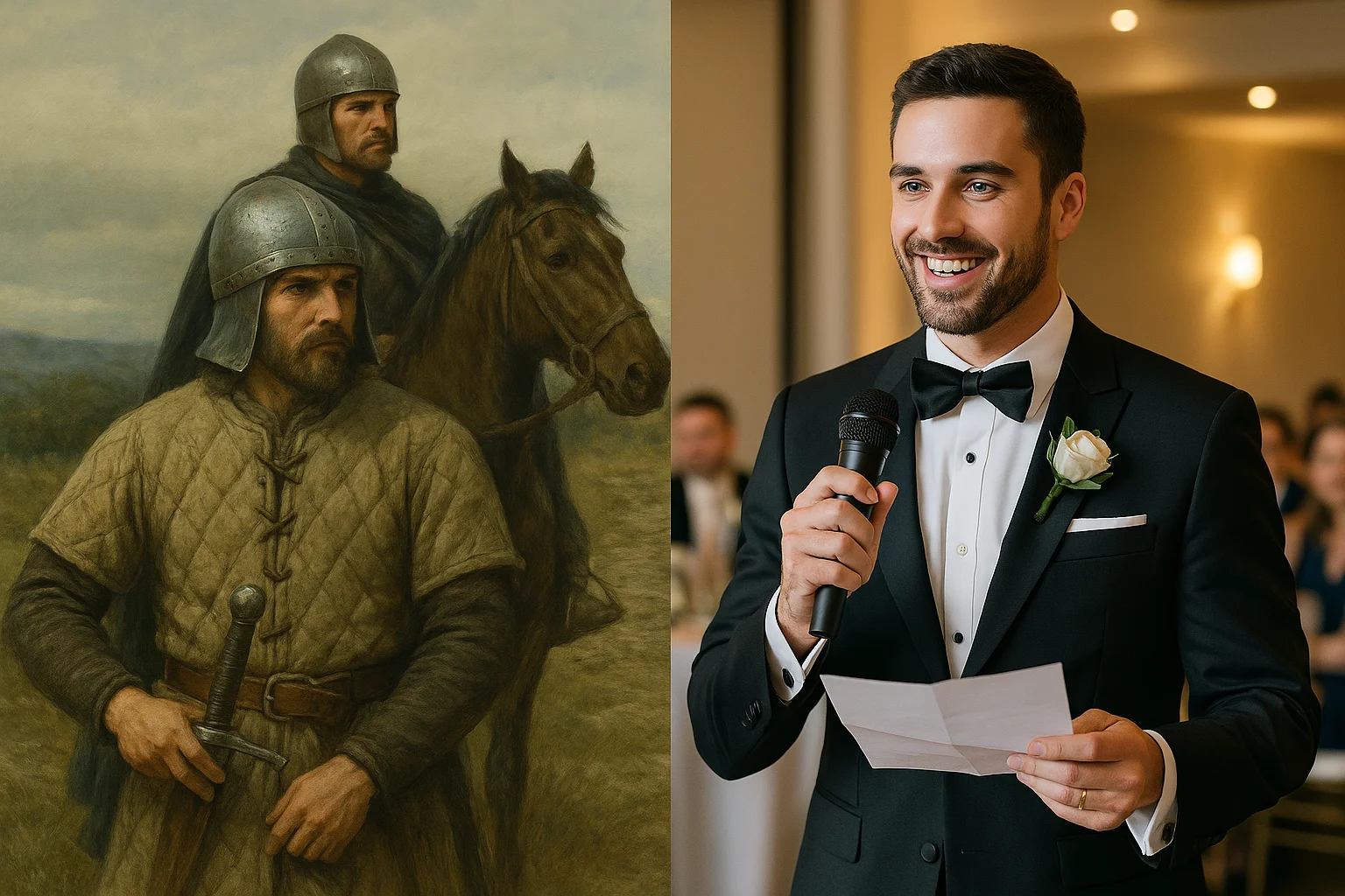 Evolution of the best man: from medieval warrior to modern wedding speaker