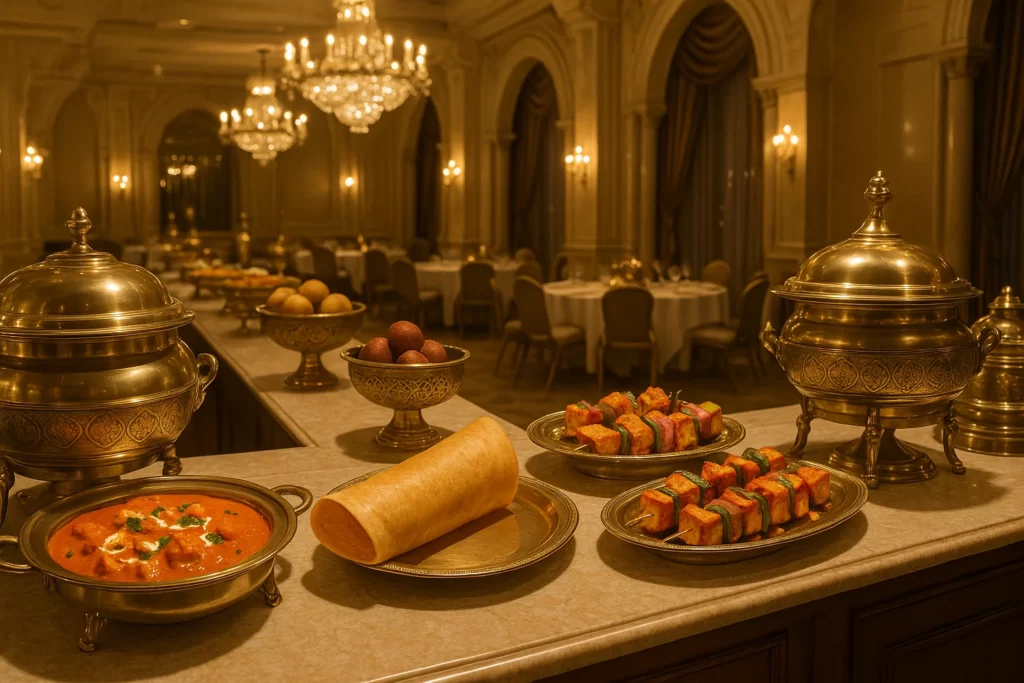Traditional and fusion Indian dishes served at Royal Albert Palace catering