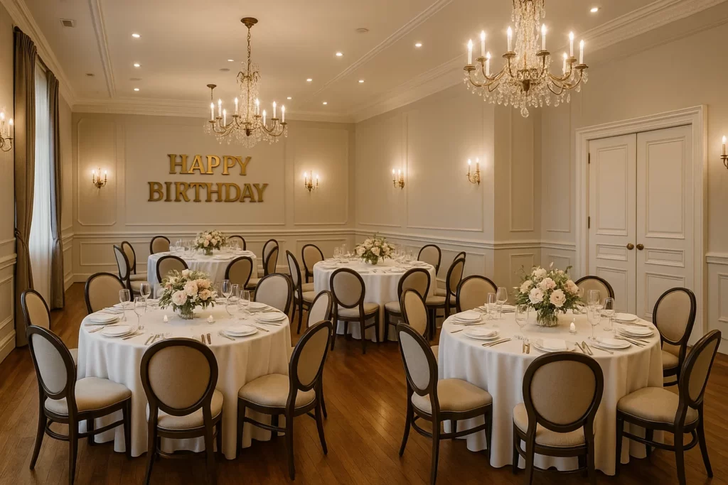 Meragawon Hall at Royal Albert Palace set up for intimate events