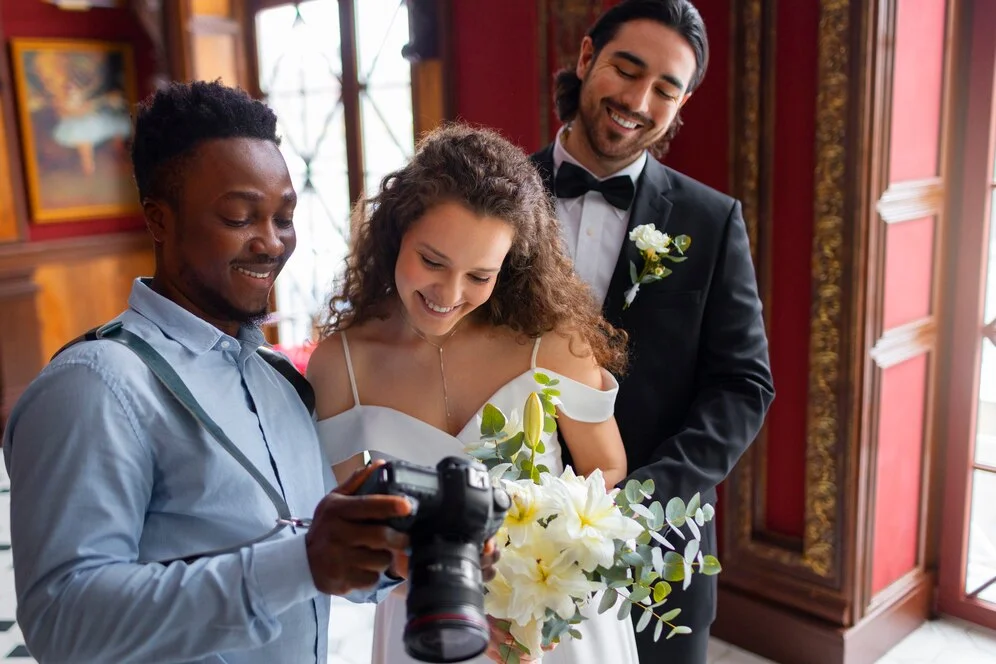Wedding photographer capturing moments that tell the emotional story of the day.