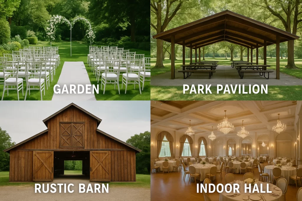 Affordable wedding venues in San Antonio TX including outdoor gardens and rustic barns