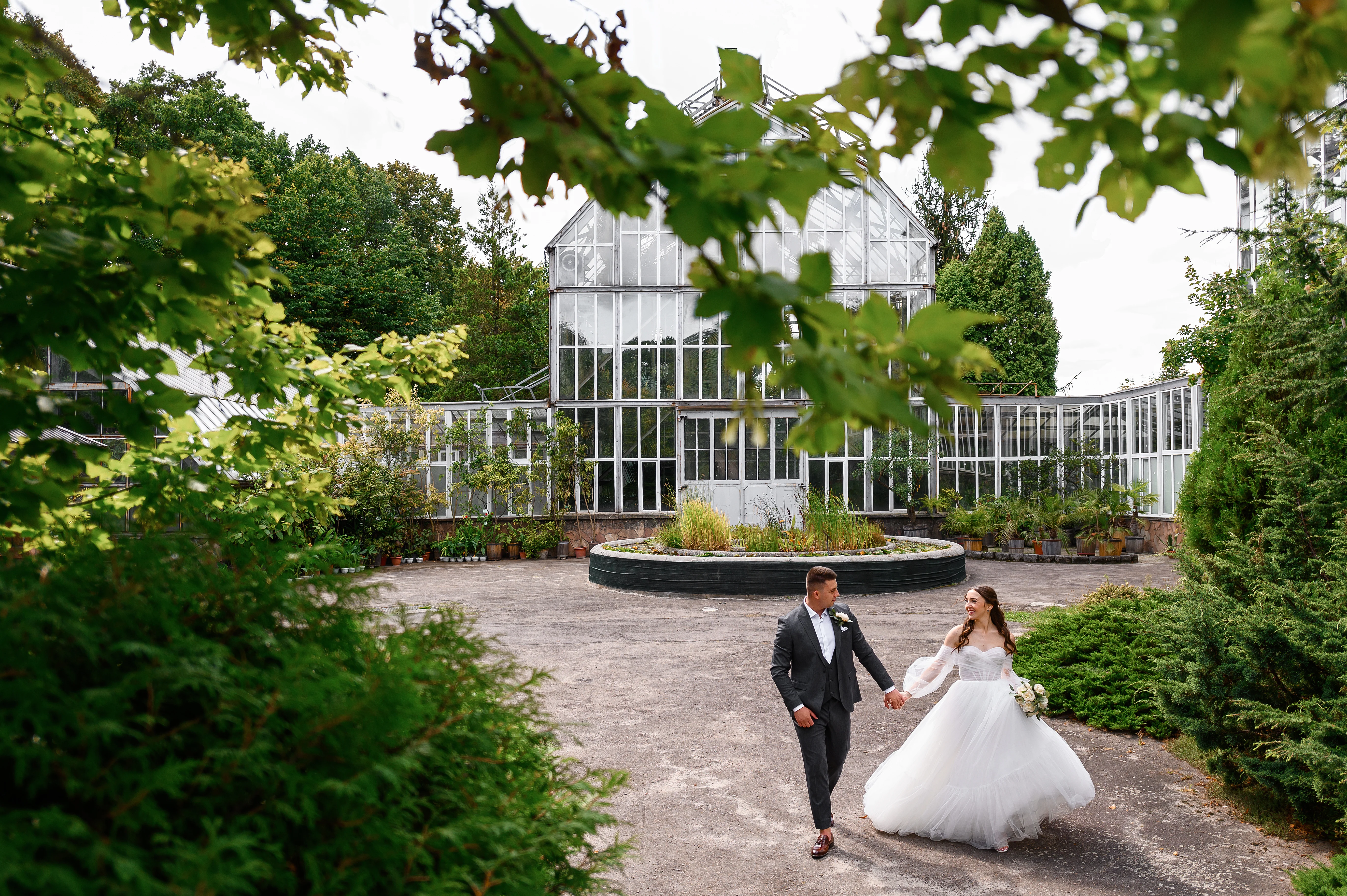 Elegant outdoor wedding ceremony setup overlooking Washington DC skyline