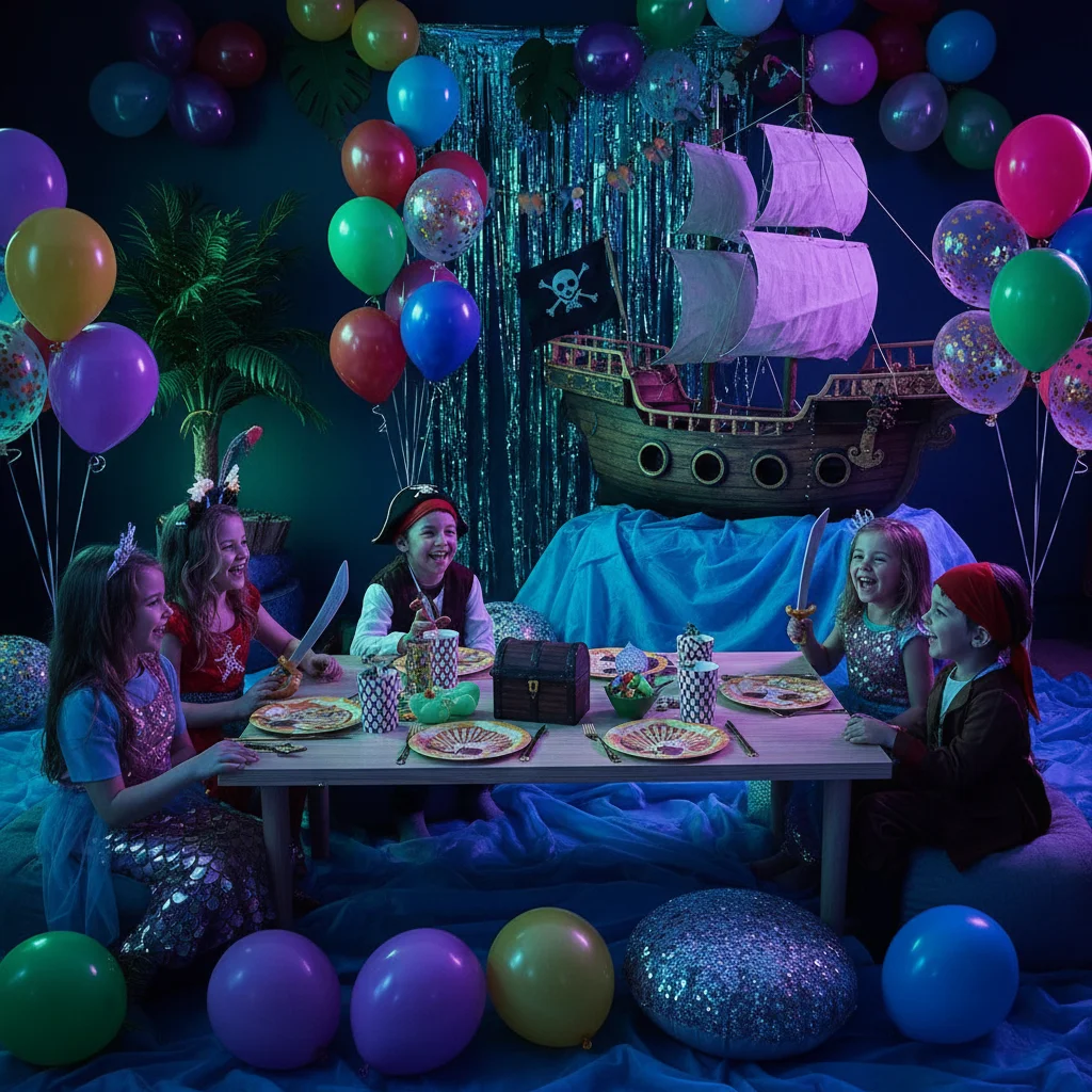 Children’s themed birthday party setup illustrating flat-fee planner packages