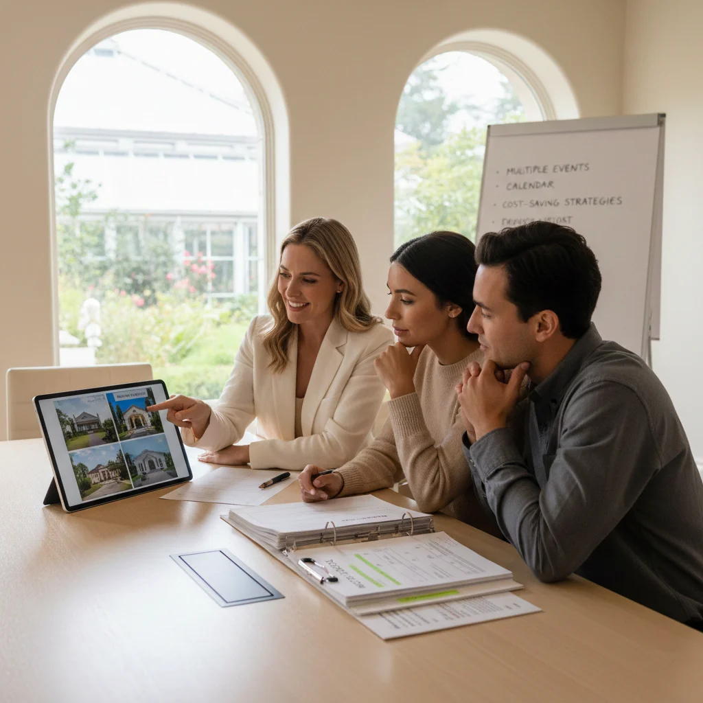 Wedding venue planning consultation to budget multiple wedding events