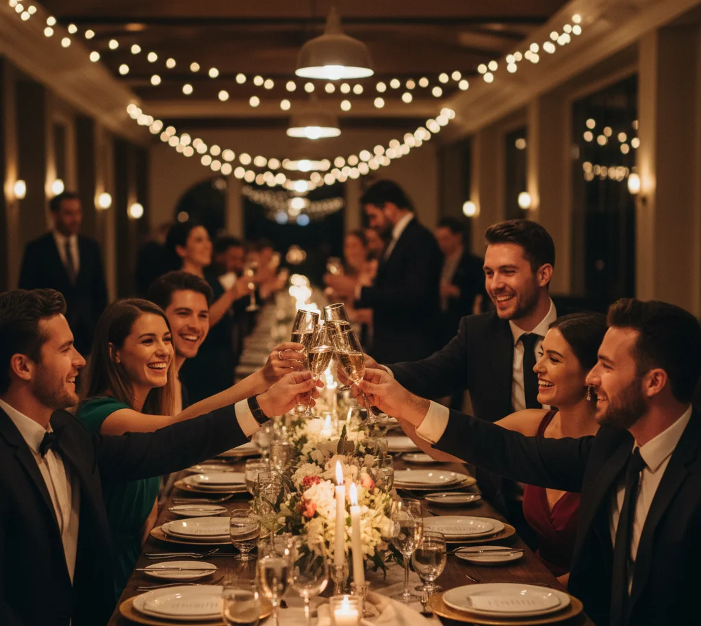 Guests celebrating at a successful event planned with GreatEvent