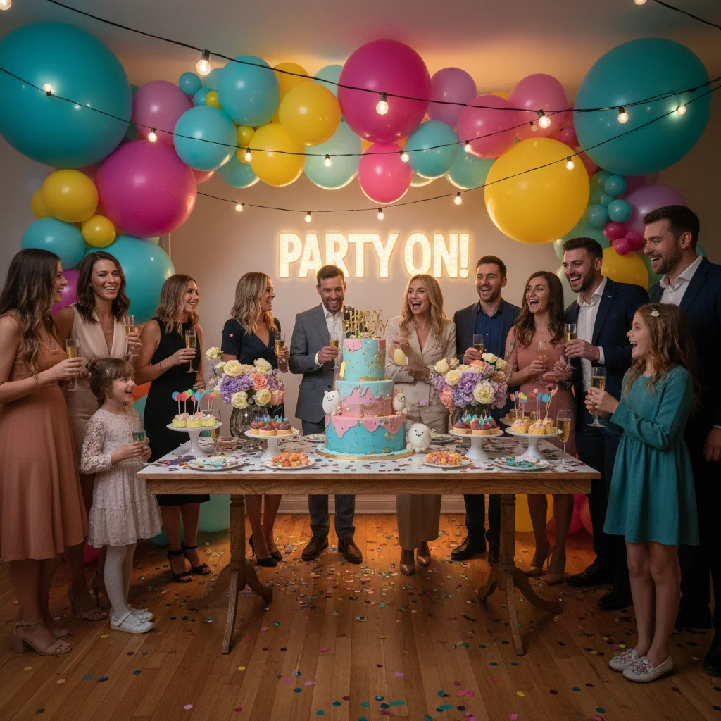 Birthday party planner costs with colorful themed setup