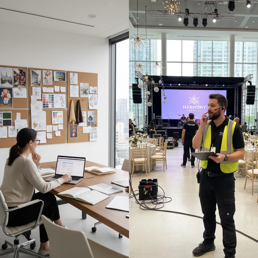 Difference between event planner and coordinator roles