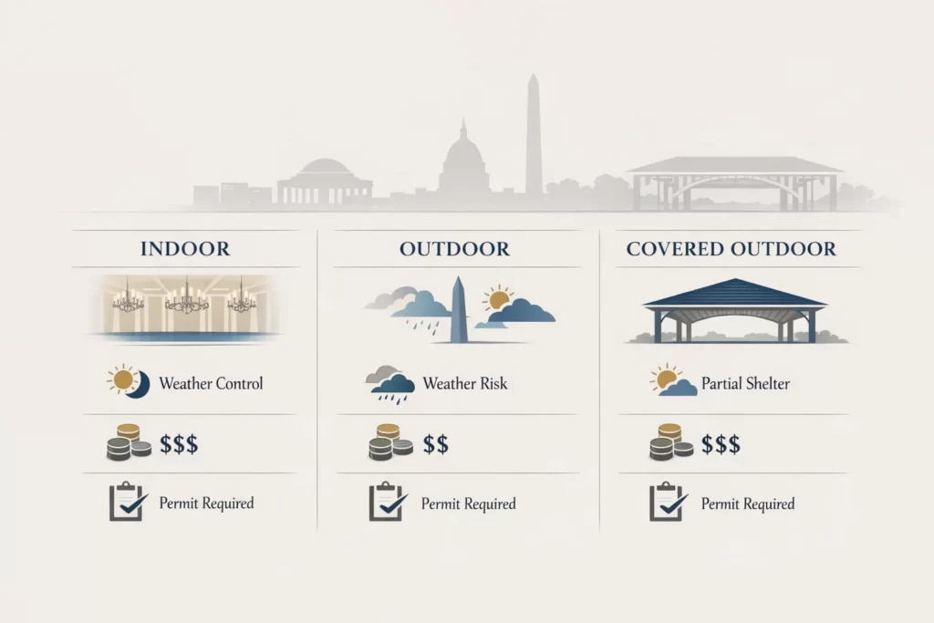 Indoor vs Outdoor Event Venues in Washington DC