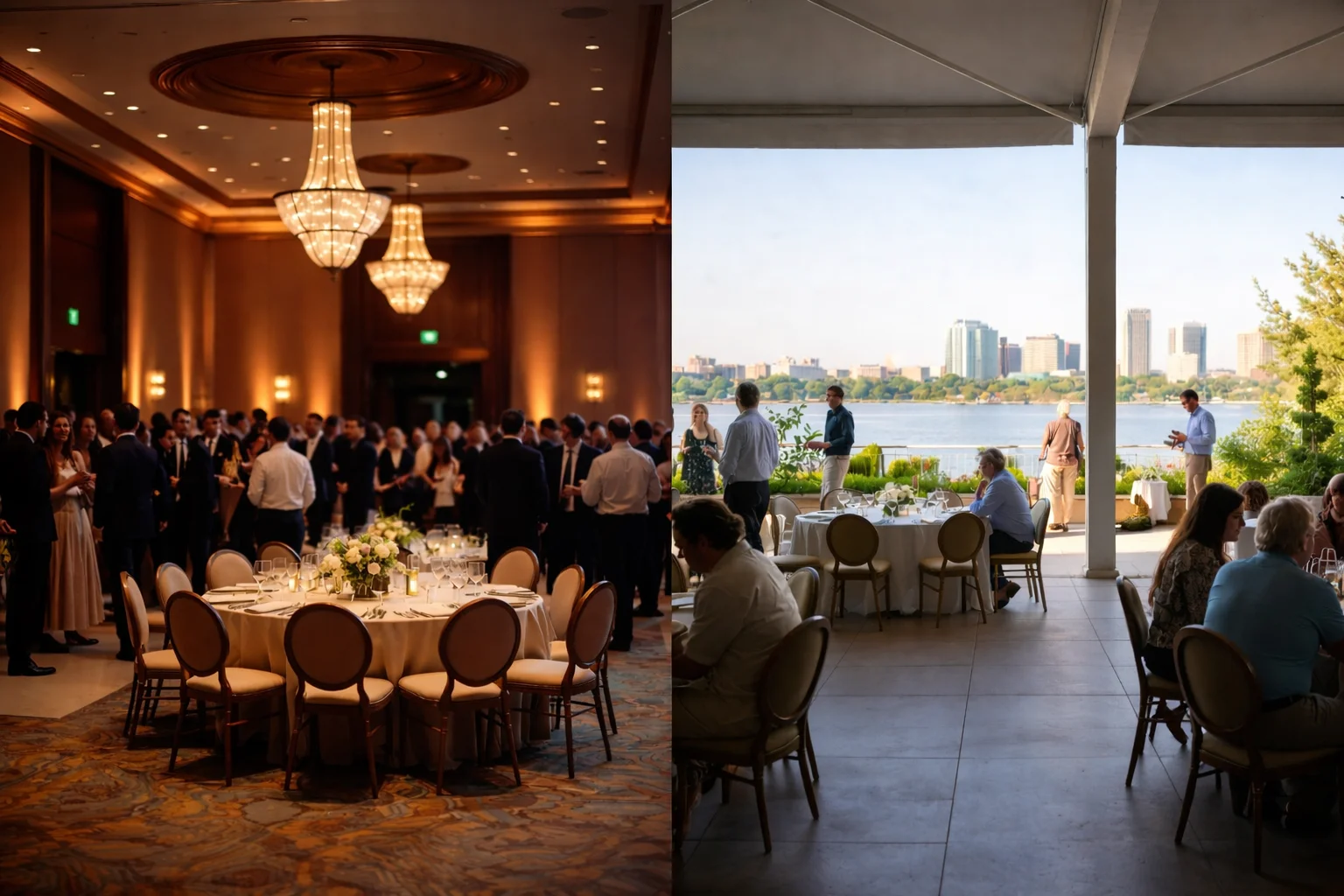 Indoor vs outdoor event venues in Washington DC comparison for weddings and corporate events