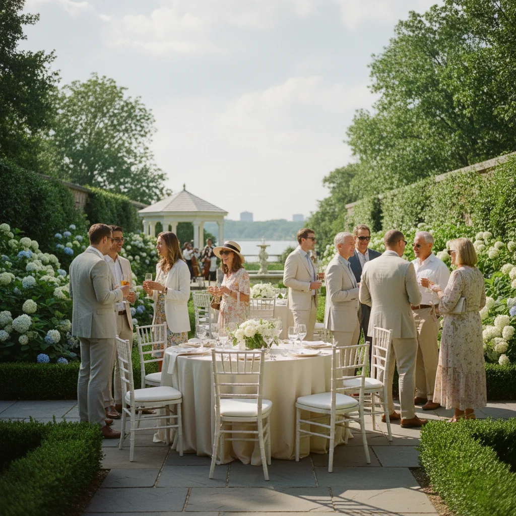 Outdoor event venue in Washington DC with garden or waterfront setting