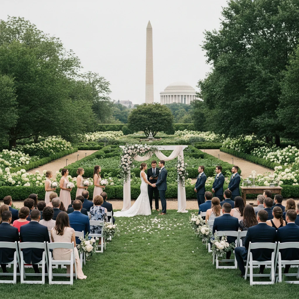 Outdoor wedding venues in Washington DC for spring and fall ceremonies