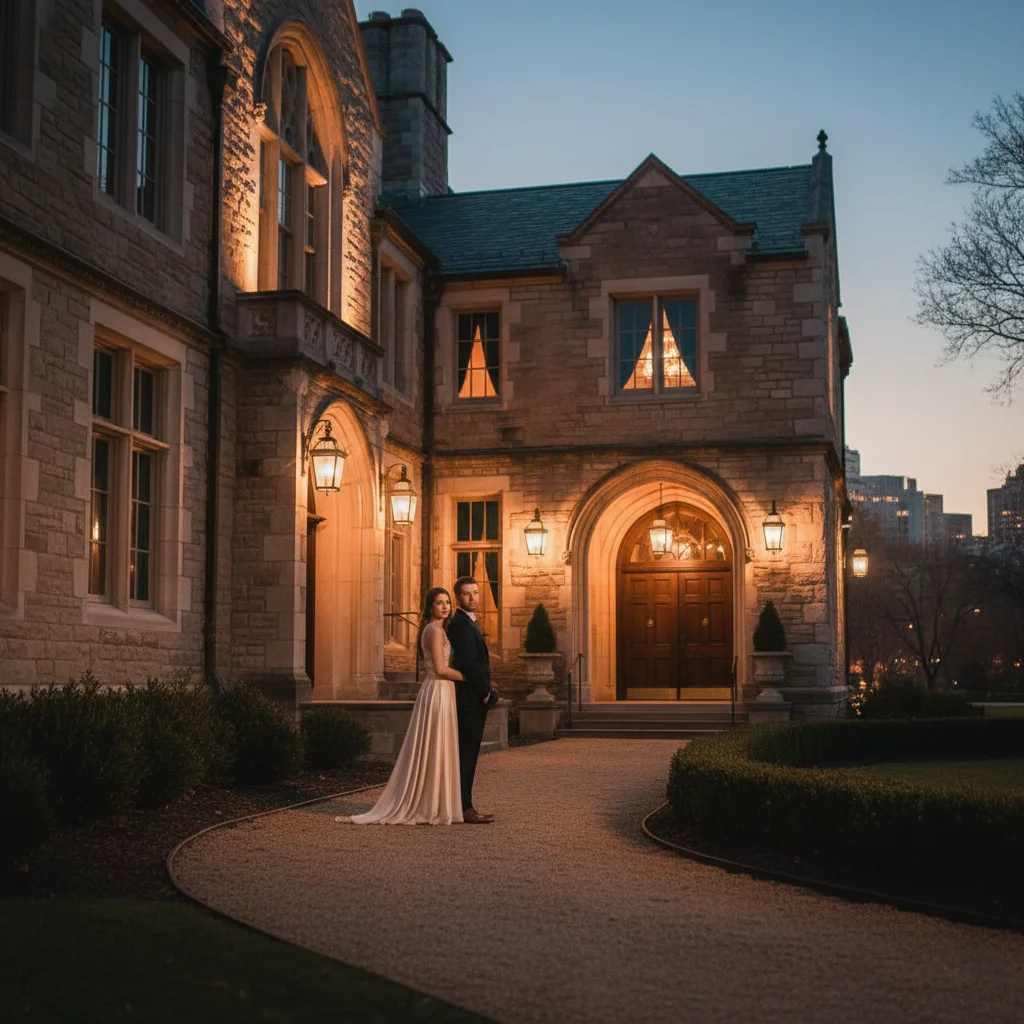 Confident couple after choosing a wedding venue in Washington DC