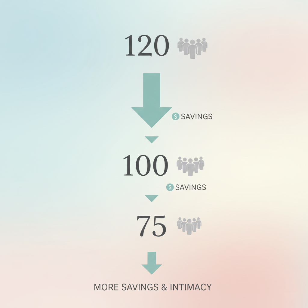 How reducing wedding guest count lowers costs in Washington DC