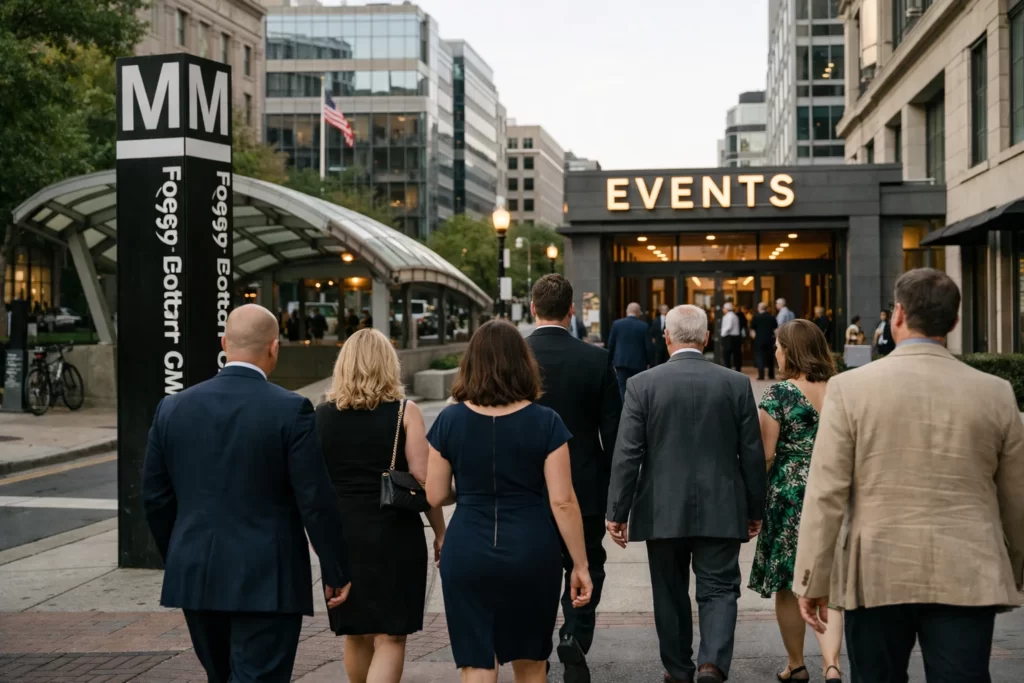 Guest transportation and Metro access for Washington DC event venues