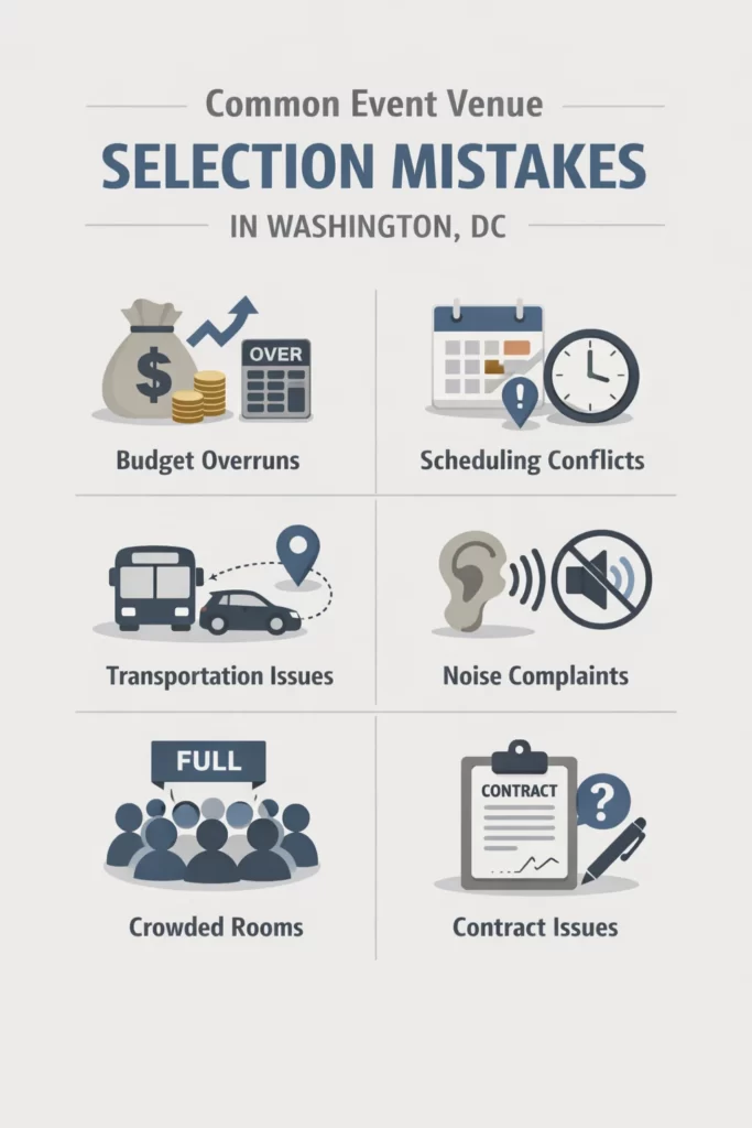 Common event venue selection mistakes in Washington DC
