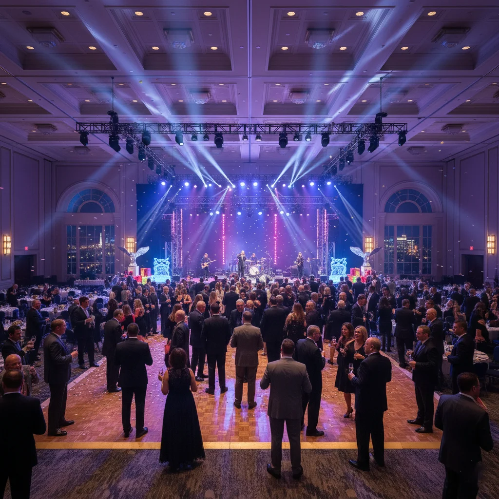 Corporate holiday party venue in DC ballroom