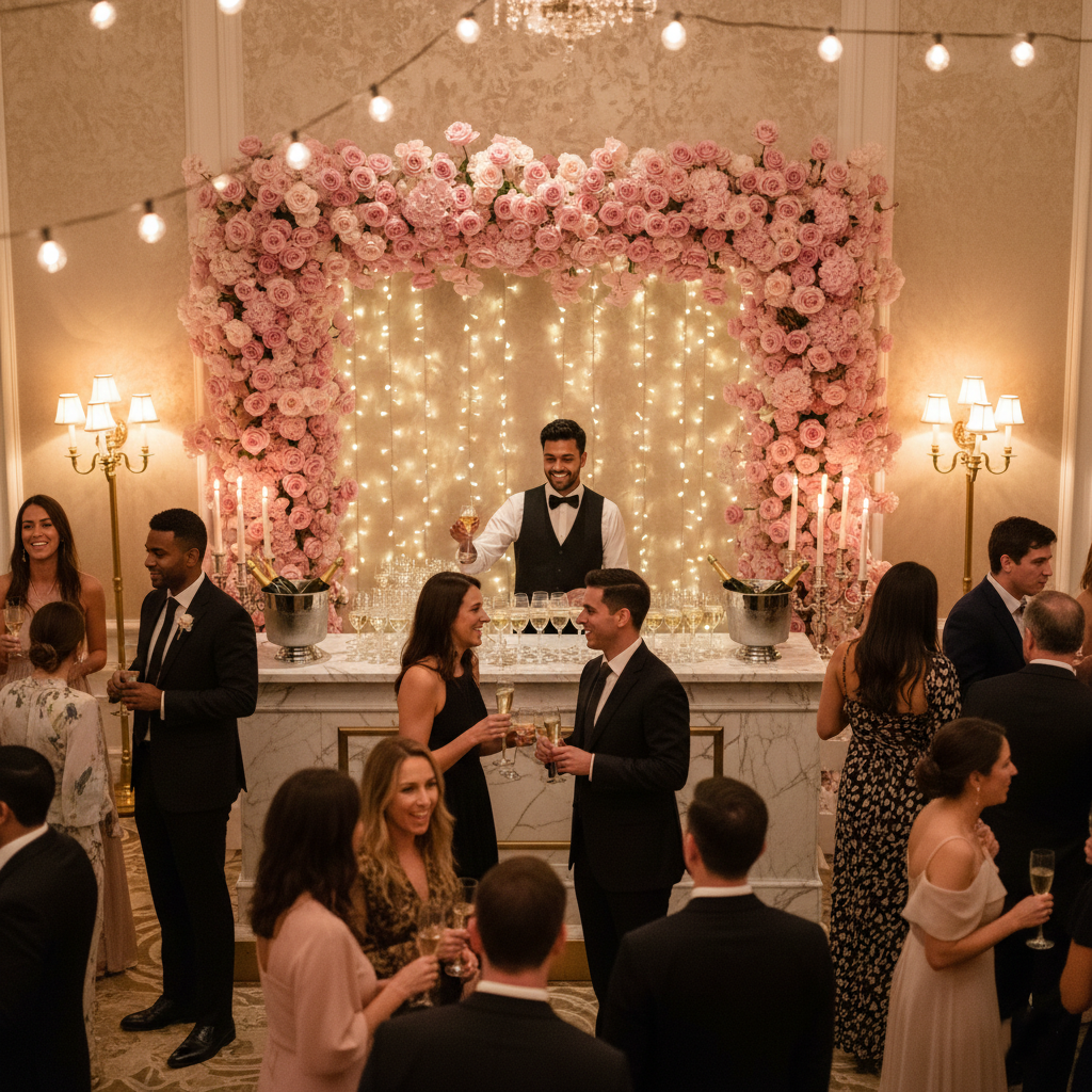 Engagement party venue in DC boutique hotel