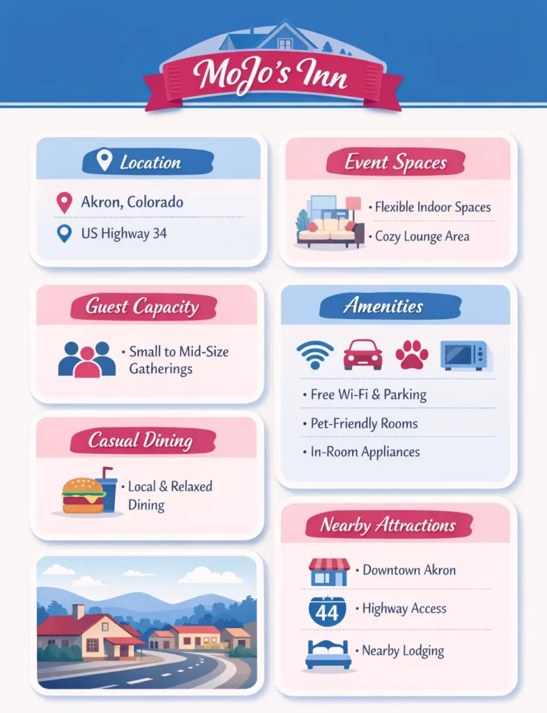 MoJo’s Inn – Cozy Event Venue in Akron, Colorado for Intimate Gatherings