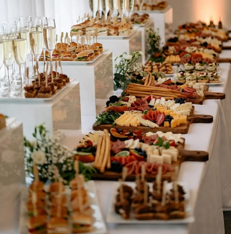 Wedding catering buffet setup