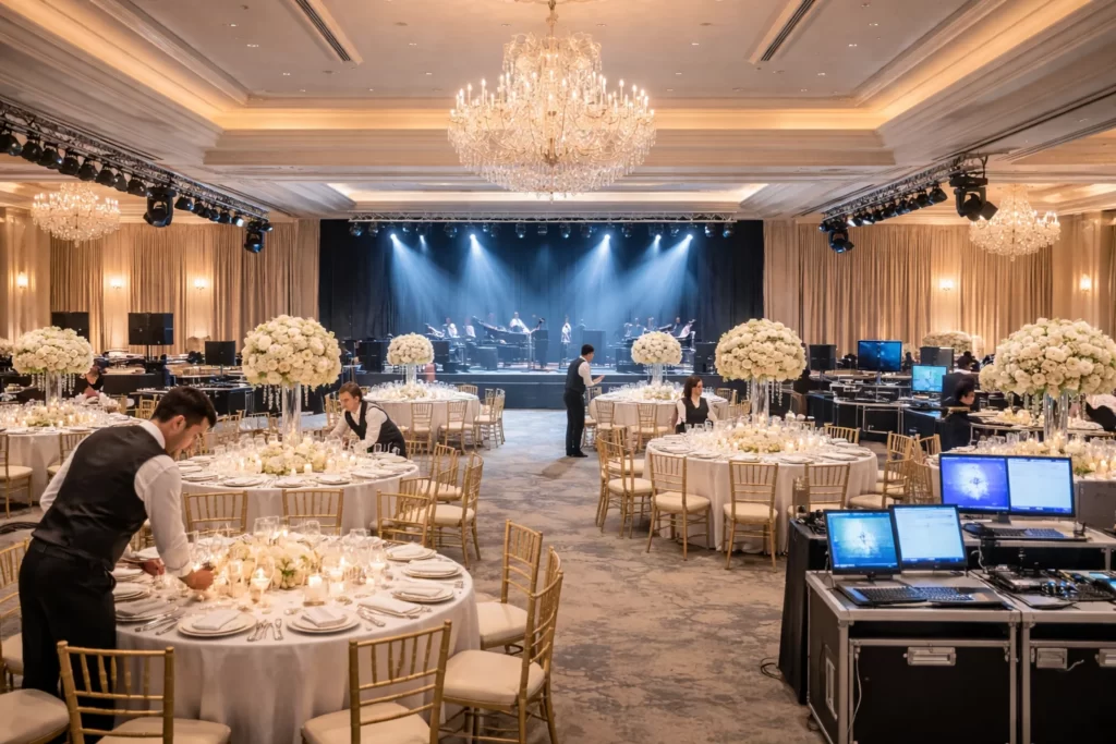 miami beach wedding venue amenities setup with catering and event coordination