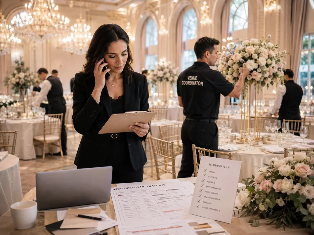 Difference between a venue coordinator and a wedding planner