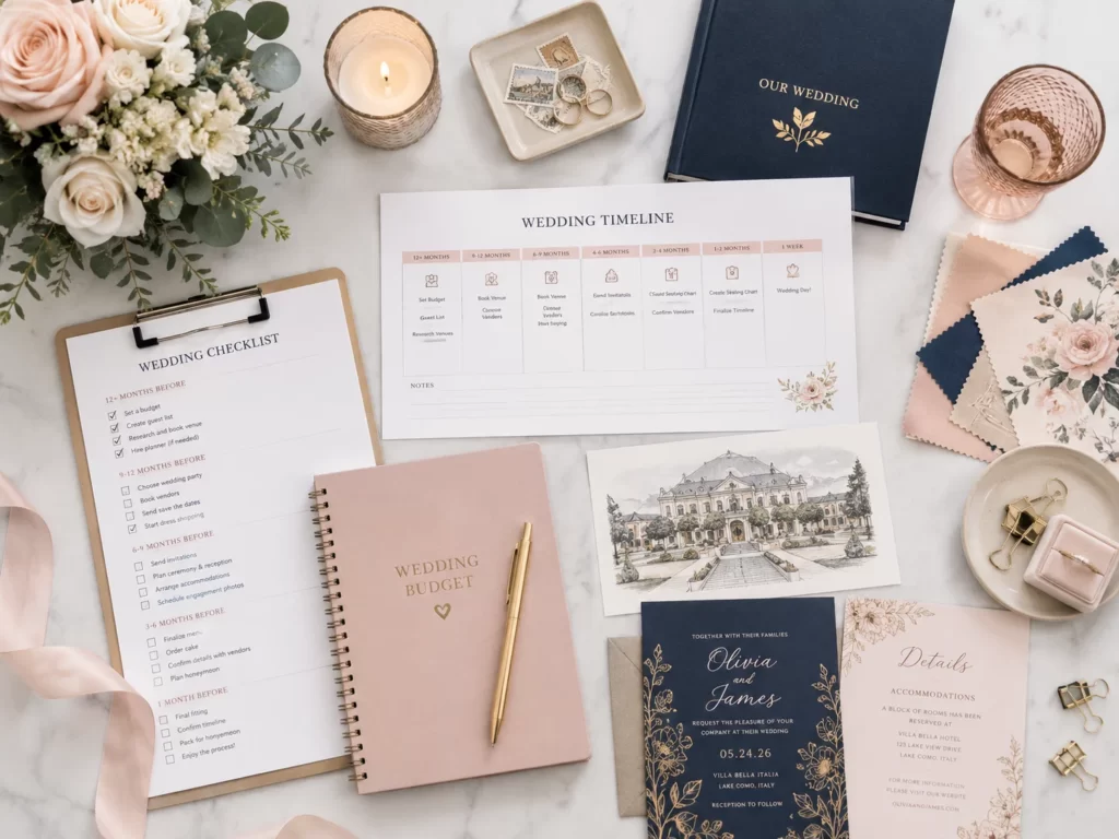 Wedding booking timeline and planning checklist for 2026