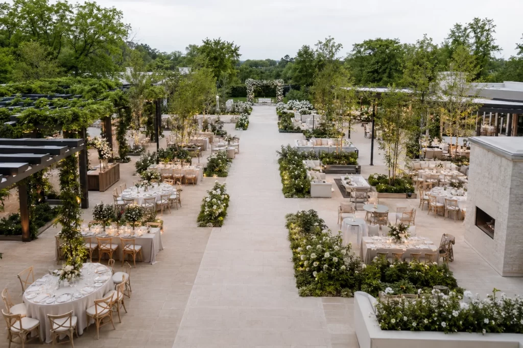 Accessible outdoor event venue pathway with smooth guest circulation and elegant event design