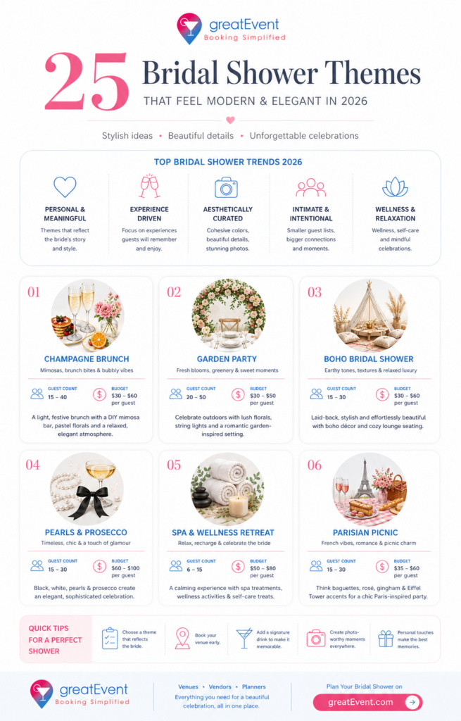 25 Bridal Shower Themes That Feel Modern & Elegant in 2026