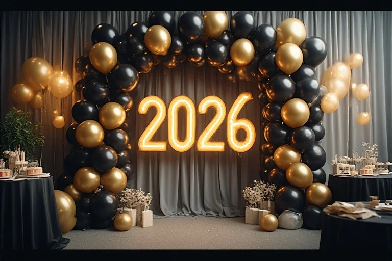 Luxury graduation balloon garland decor ideas for Class of 2026 parties