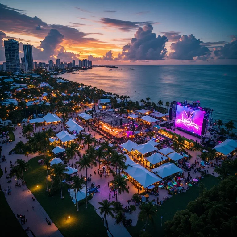 Bayfront Park Miami FIFA fan festival venue setup