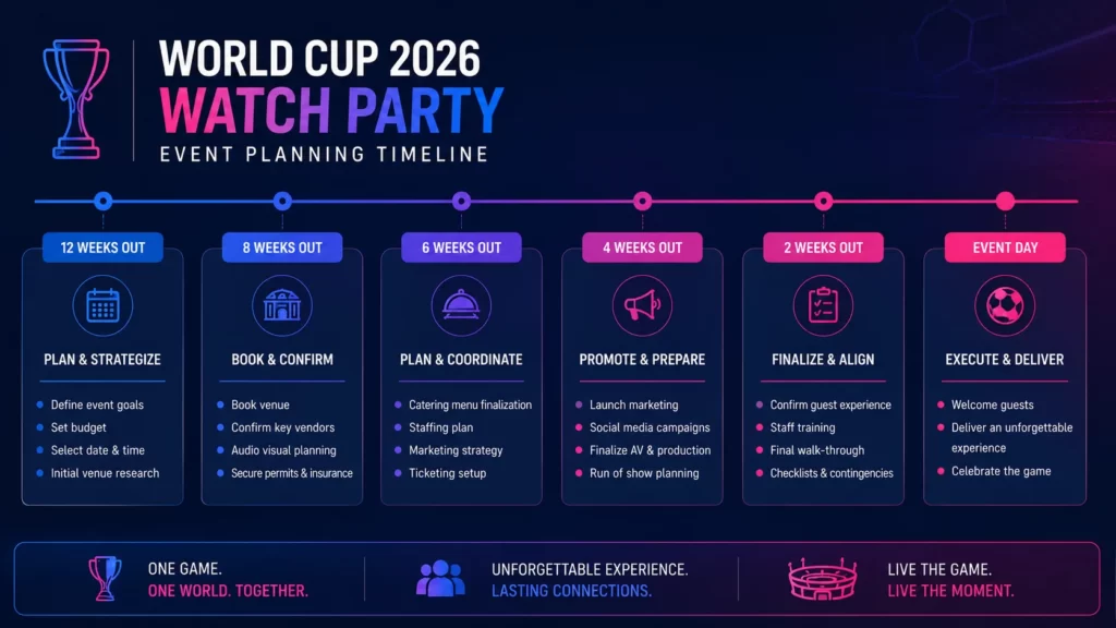 World Cup watch party planning timeline and checklist