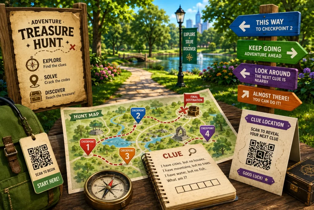 Scavenger hunt challenge designed for employee engagement.