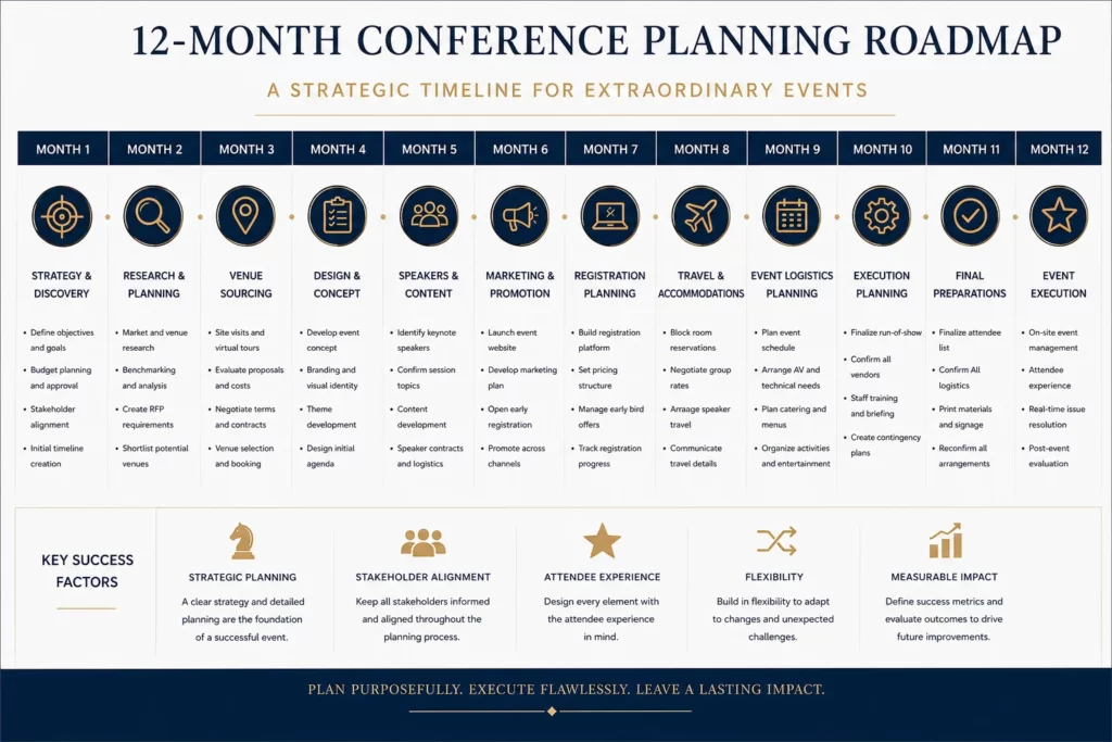 12 month conference planning timeline