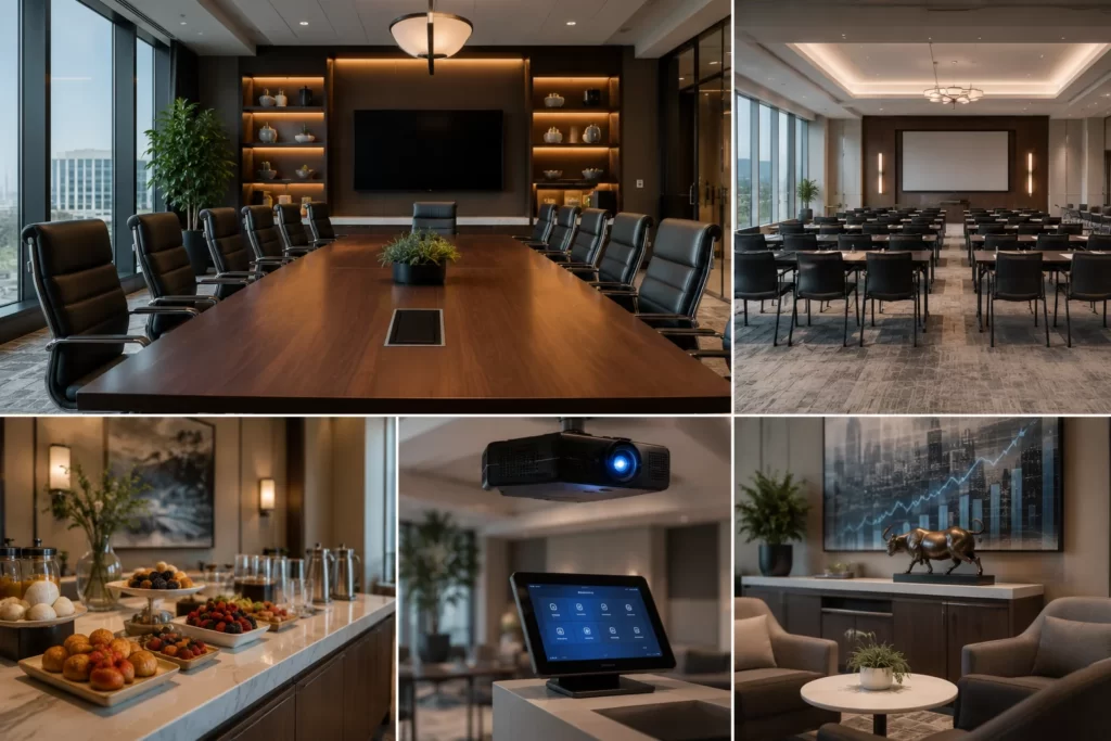 Luxury meeting venue representing corporate event budgeting.