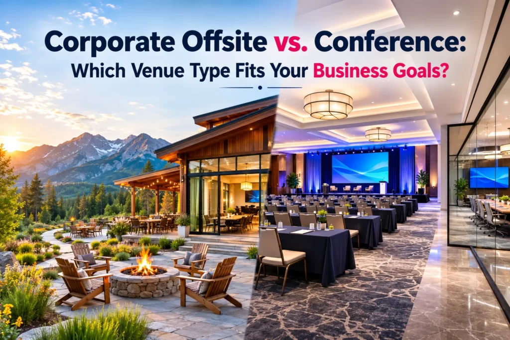 Corporate Offsite vs. Conference: Which Venue Type Fits Your Business Goals?