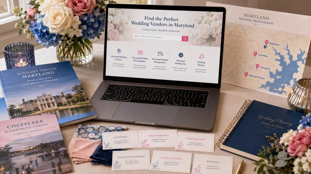 Searching for wedding vendors in Maryland near Baltimore and Annapolis