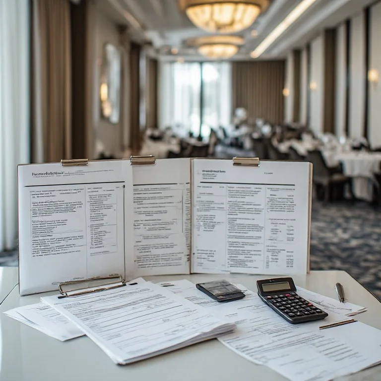Comparing hotel RFP bids including rates fees taxes and meeting costs