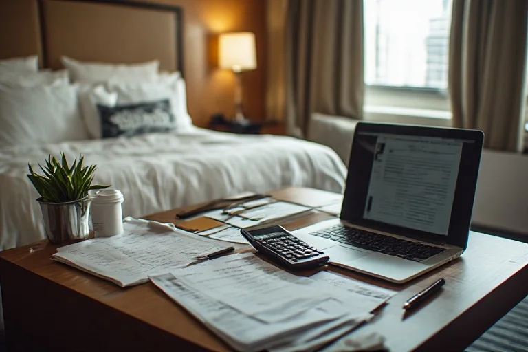 Hotel room rate comparison for corporate travel budget planning