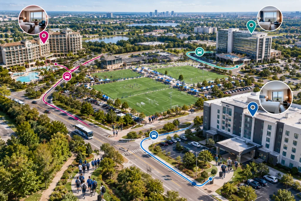 Sports tournament organizer comparing hotel proposals