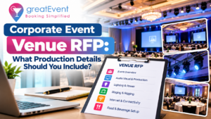 Corporate Event Venue RFP: What Production Details Should You Include?